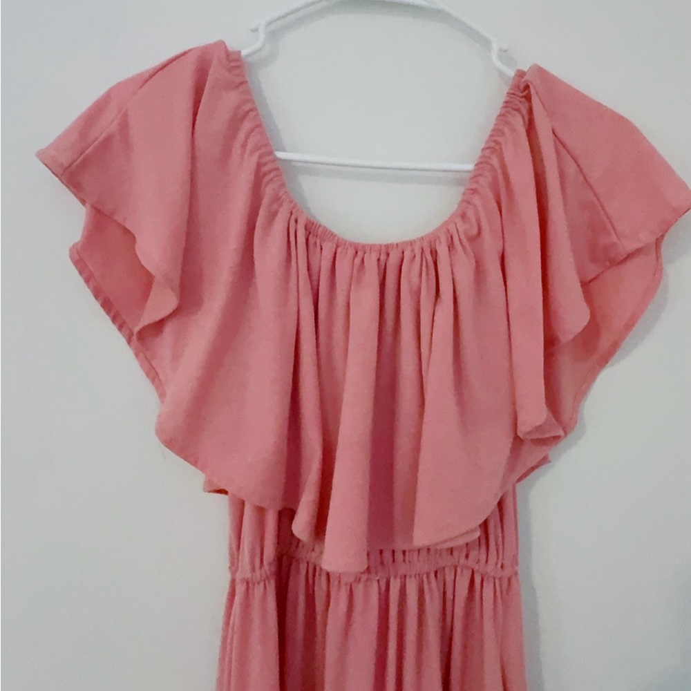 Elegant Pink Long Sleeve Dress